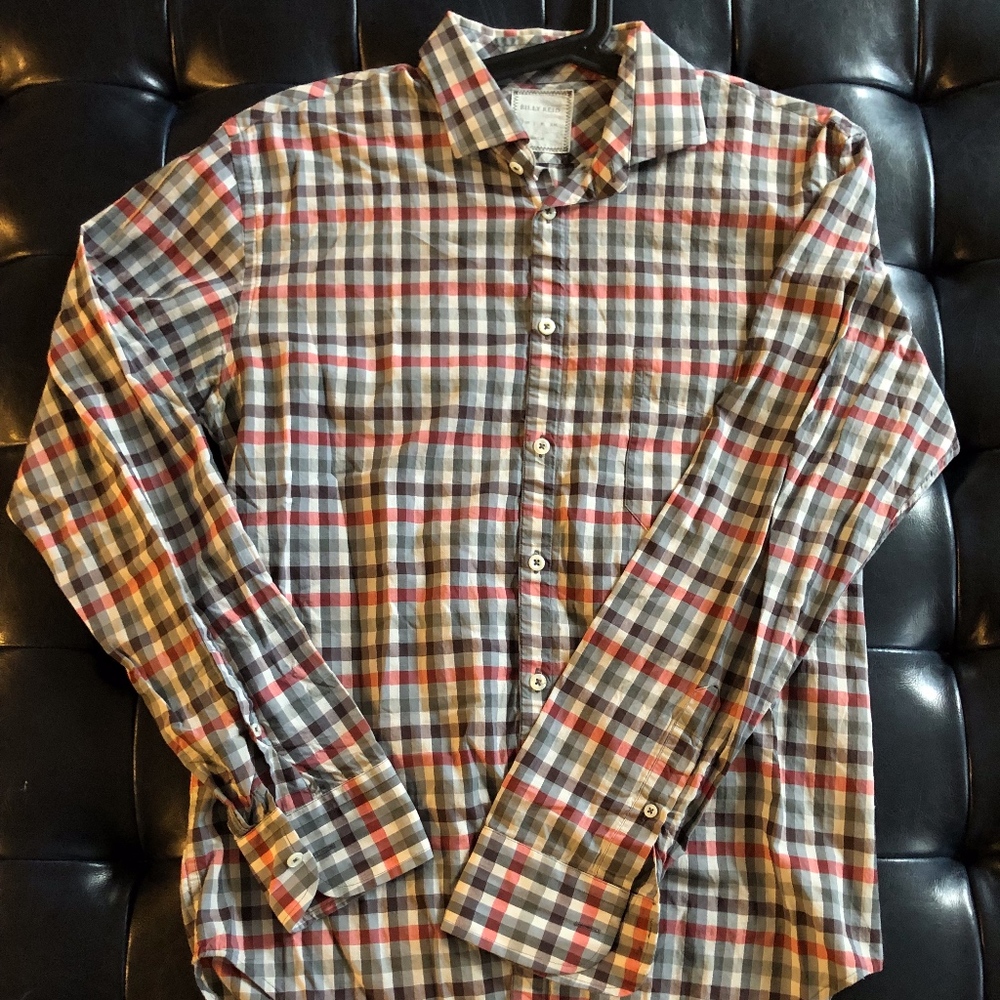 Billy Reid Plaid Shirt - small - slim fit